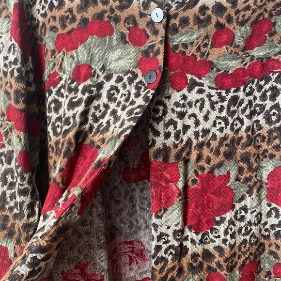 Vintage patchwork long sleeve button tunic duster cardigan - Picture 4 of 6